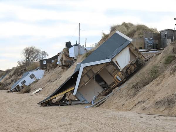 Housing collapse for seaside residents
