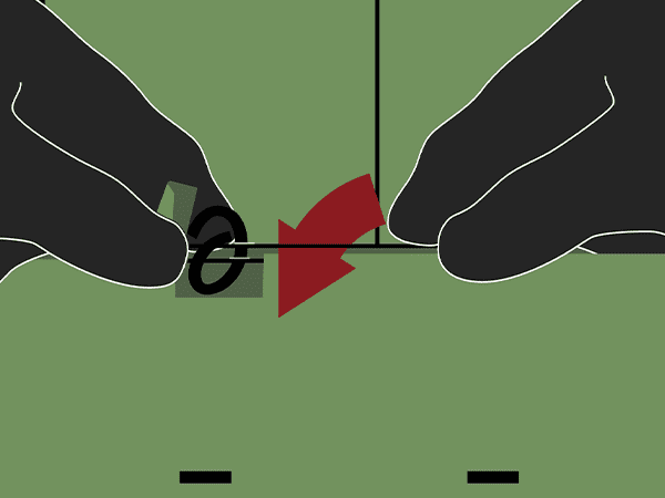 A worker is fasten the two layers of cells with hog rings.