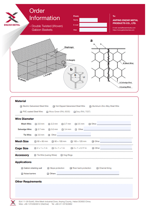 Double Twisted (Woven) Gabion Baskets