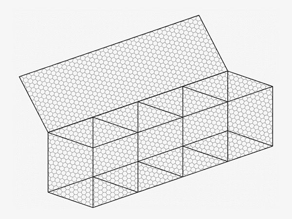 Estructura de la caja de gabion