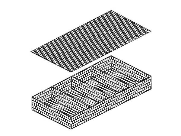 A gabion mattress diagram is displayed.