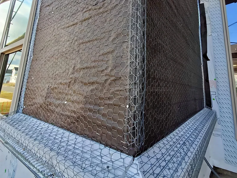 外壁石膏層の強化された構造強度のスタッコネット