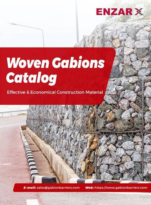 A pictures shows woven gabion.